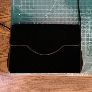 Vintage Carla Marchi Black Velvet Shoulder Bag Purse